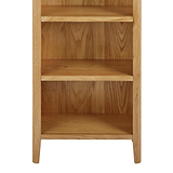 Alba Oak Slim Bookcase - Close up of base of bookcase