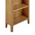 Alba Oak Slim Bookcase - Close up of base of bookcase