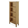 Alba Oak Slim Bookcase - Angled view