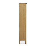 Alba Oak Slim Bookcase - Side on view