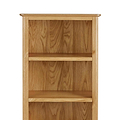 Alba Oak Slim Bookcase - Close up of top of bookcase