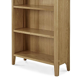 Alba Oak Large Bookcase - Close up of base of bookcase
