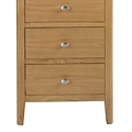 Alba Oak 5 Drawer Tallboy - Close up of base of Tallboy