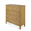 Alba Oak 2 Over 3 Chest of Drawers - Side view