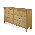 Alba Oak 6 Drawer Chest of Drawers - Side view  
