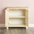 Farrow Cream Cupboard from Roseland Furniture - Front view with cupboard doors open