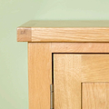 London Oak 3 Drawer Sideboard - Close up of top corner