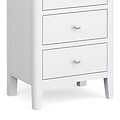Chester White 5 Drawer Tallboy - Close up of feet
