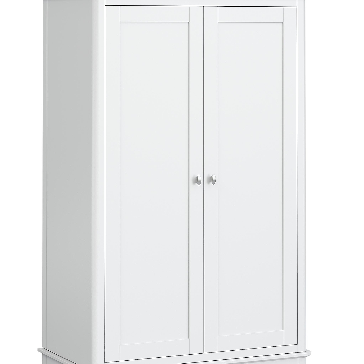 Chester White Double Wardrobe with Drawer - Close up of wardrobe doors
