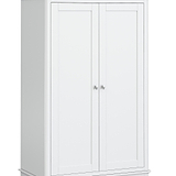 Chester White Double Wardrobe with Drawer - Close up of wardrobe doors