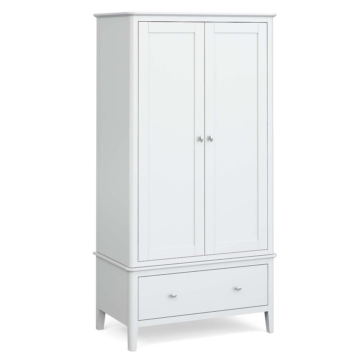 Chester White Double Wardrobe with Drawer by Roseland Furniture