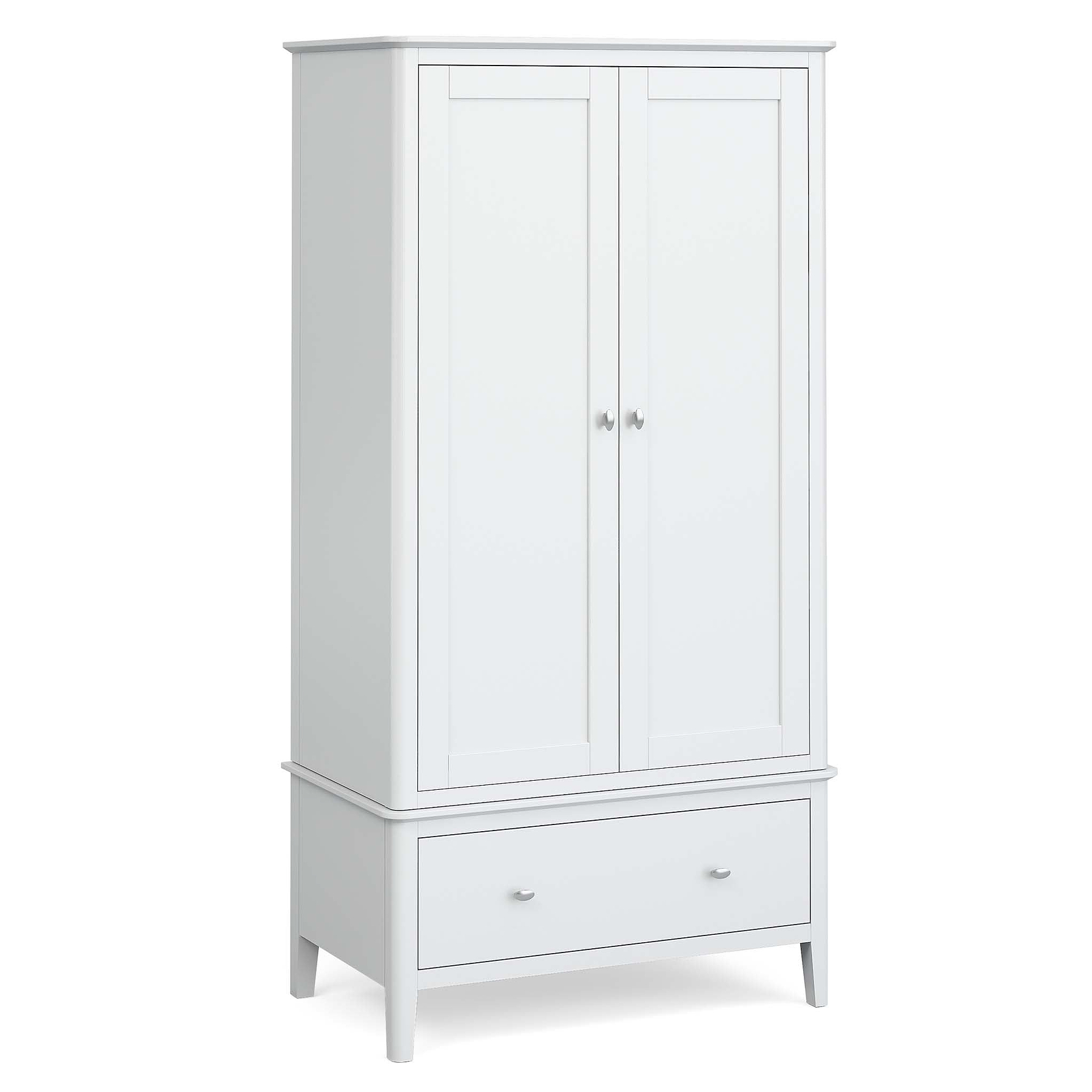 Chester White Double Wardrobe with Drawer by Roseland Furniture