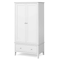 Chester White Double Wardrobe with Drawer - Side view
