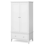 Chester White Double Wardrobe with Drawer - Side view