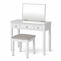 Chester White Dressing Table Set - Side view