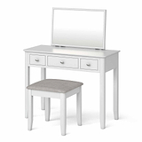 Chester White Dressing Table Set - Side view