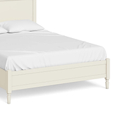The Muslanne Cream 5' King Size Bed Frame - Close Up of Base of Bed