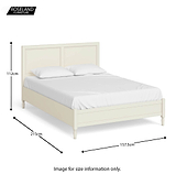 The Muslanne Cream 5' King Size Bed Frame - Size Guide