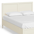 The Muslanne Cream 5' King Size Bed Frame - Close Up of Bed Head
