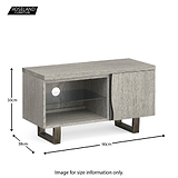 Soho Small 90 cm TV Stand with Glass Shelf - size guide