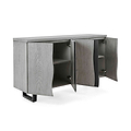 Soho Large Sideboard - Side view with cupboard doors opening