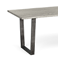 Soho Large Industrial Grey Dining Table - Close up Oak Top and Metal Legs