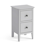 Elgin Grey Narrow Bedside Table from Roseland Furniture