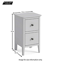 Elgin Grey Narrow Bedside Table size guide