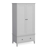 Elgin Grey Double Wardrobe for Roseland Furniture