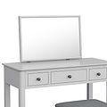close up of large mirror on the Elgin Dressing Table Set with Vanity Mirror & Stool 