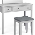 close up of the 3 drawers on the Elgin Dressing Table Set with Vanity Mirror & Stool 