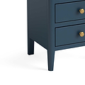close up of tapered legs on the Stirling Blue Bedside Table