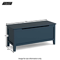 Stirling Blue Blanket Box Storage Chest size guide