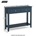 Stirling Blue Console Table size guide