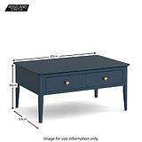 Stirling Blue Coffee Table  size guide