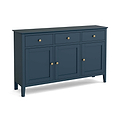 Stirling Blue Large 3 Door Sideboard Cabinet from Roseland Furniture