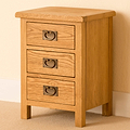 Lanner Oak Bedside Table by Roseland Furniture
