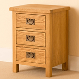 Lanner Oak Bedside Table by Roseland Furniture