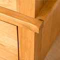 Lanner Oak Triple Wardrobe & Drawers mid section view