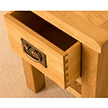 Lanner Oak Lamp Table drawer dovetail joint view