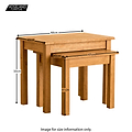 Lanner Oak Nest of Tables - Size Guide