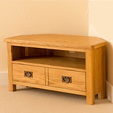 Lanner Oak Corner TV Stand by Roseland Furniture