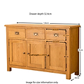 Lanner Oak Large Sideboard - Size Guide