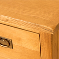 Lanner Oak Small Sideboard top corner drawer view