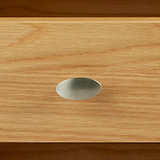 Alba Oak Console Table - Close up of Drawer handle