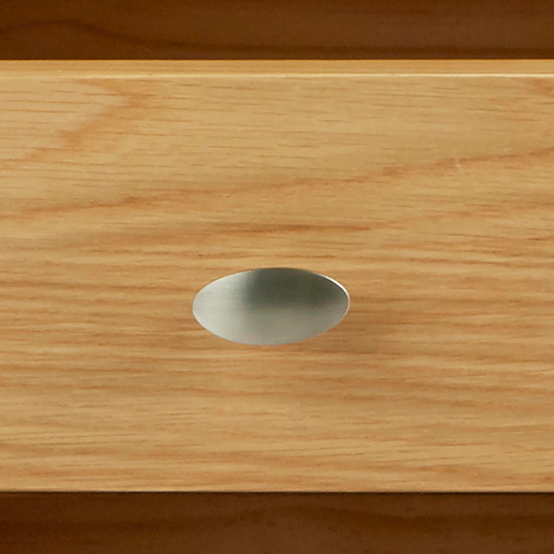 Alba Oak Console Table - Close up of Drawer handle