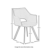 Harley Dining Chair - Size Guide