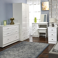 Kinsley White Gloss Stool from Roseland rug wardrobe