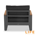 LIFE Soho Lounge Set with Teak Lift Up Coffee Table
