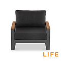 LIFE Soho Lounge Set with Teak Lift Up Coffee Table
